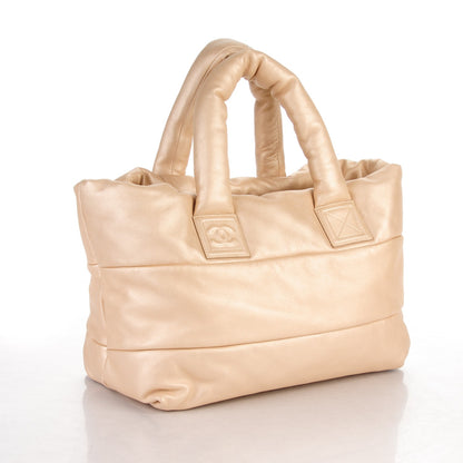 Chanel Lambskin Medium Coco Cocoon Reversible Tote Light Gold 3 of 7