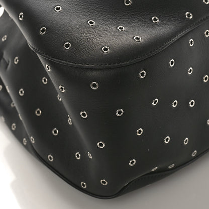 Alaia Calfskin Grommet Rose-Marie 28 Bag Black 6 of 8