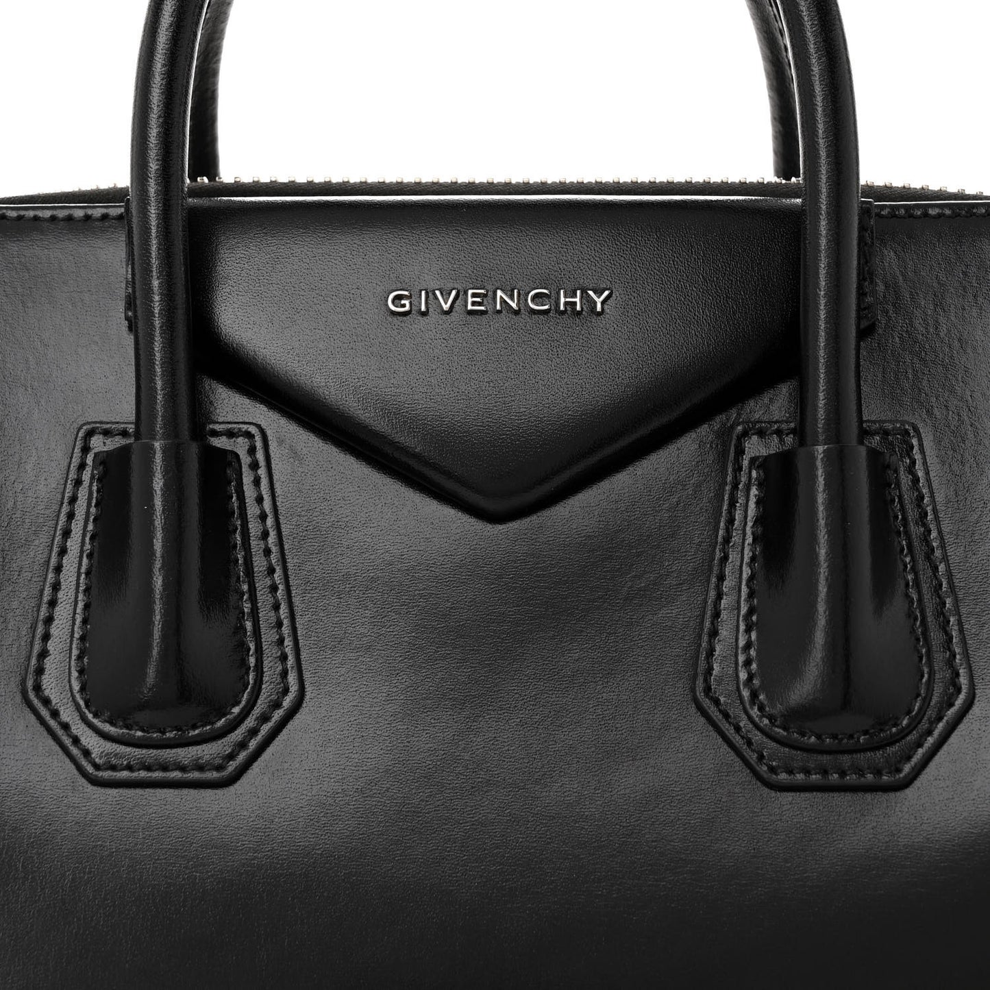 Shiny Lord Calfskin Medium Antigona Black