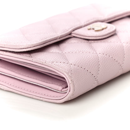 Chanel Caviar Quilted Medium Flap Wallet Pink 10 of 12