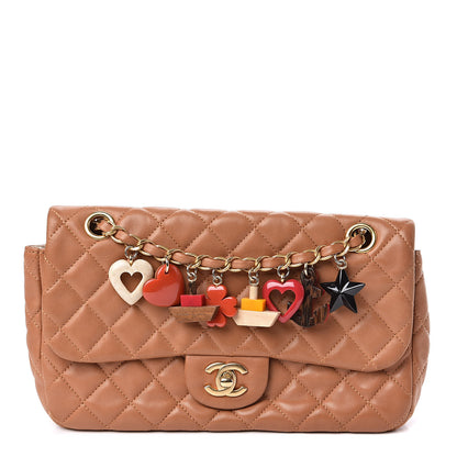 Chanel Lambskin Quilted Medium Cruise Charm Single Flap Beige 1 of 10