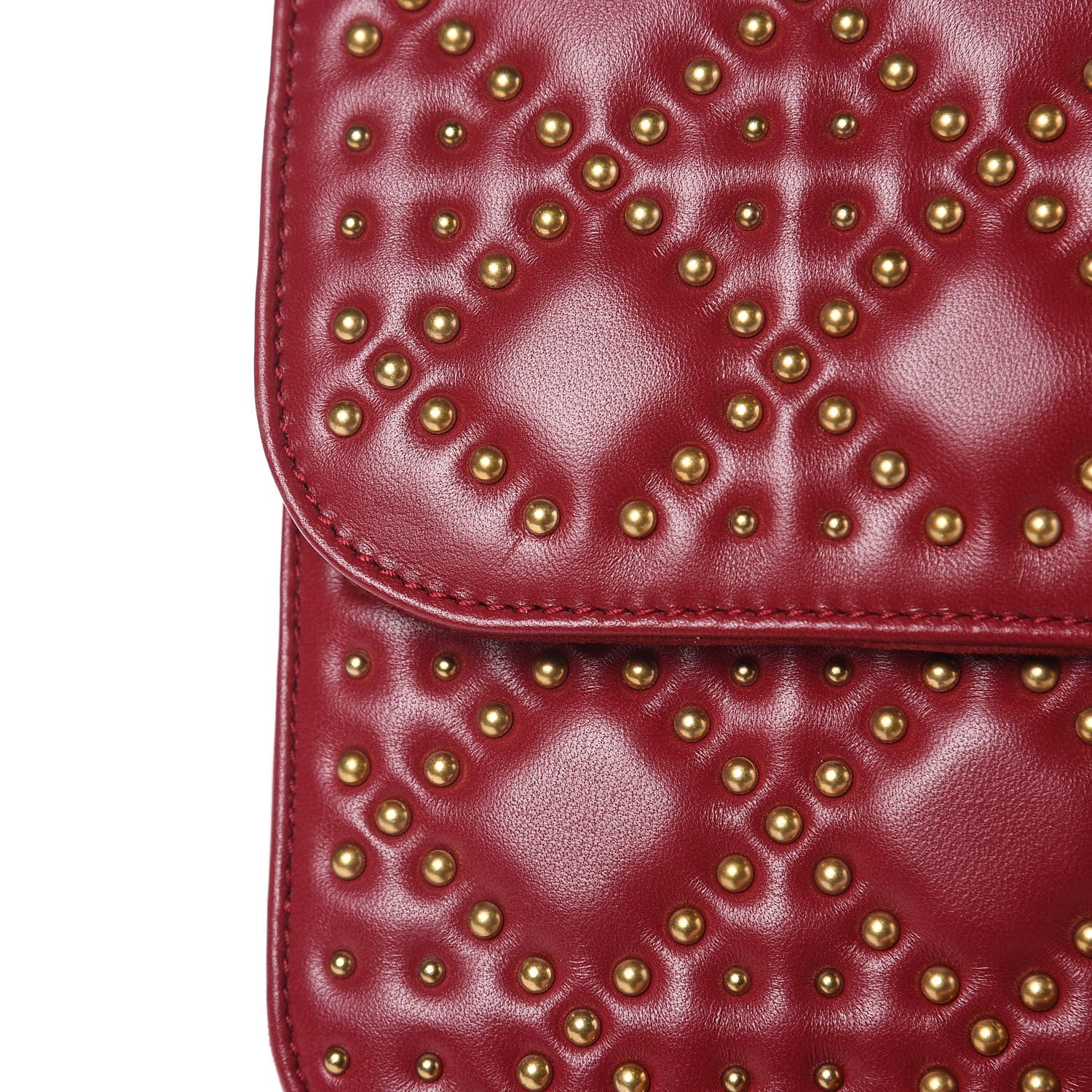 Christian Dior Lambskin Cannage Studded Large Dioraddict Flap Bag Red 10 of 11