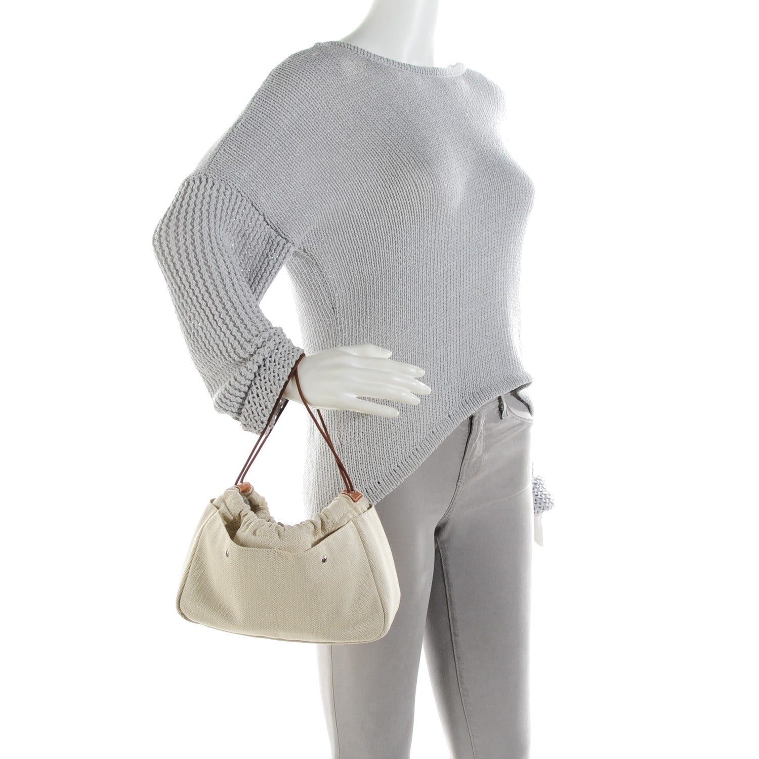 Hermes Canvas Barenia Fourbi 25 MM Pouch Naturel Fauve 2 of 8