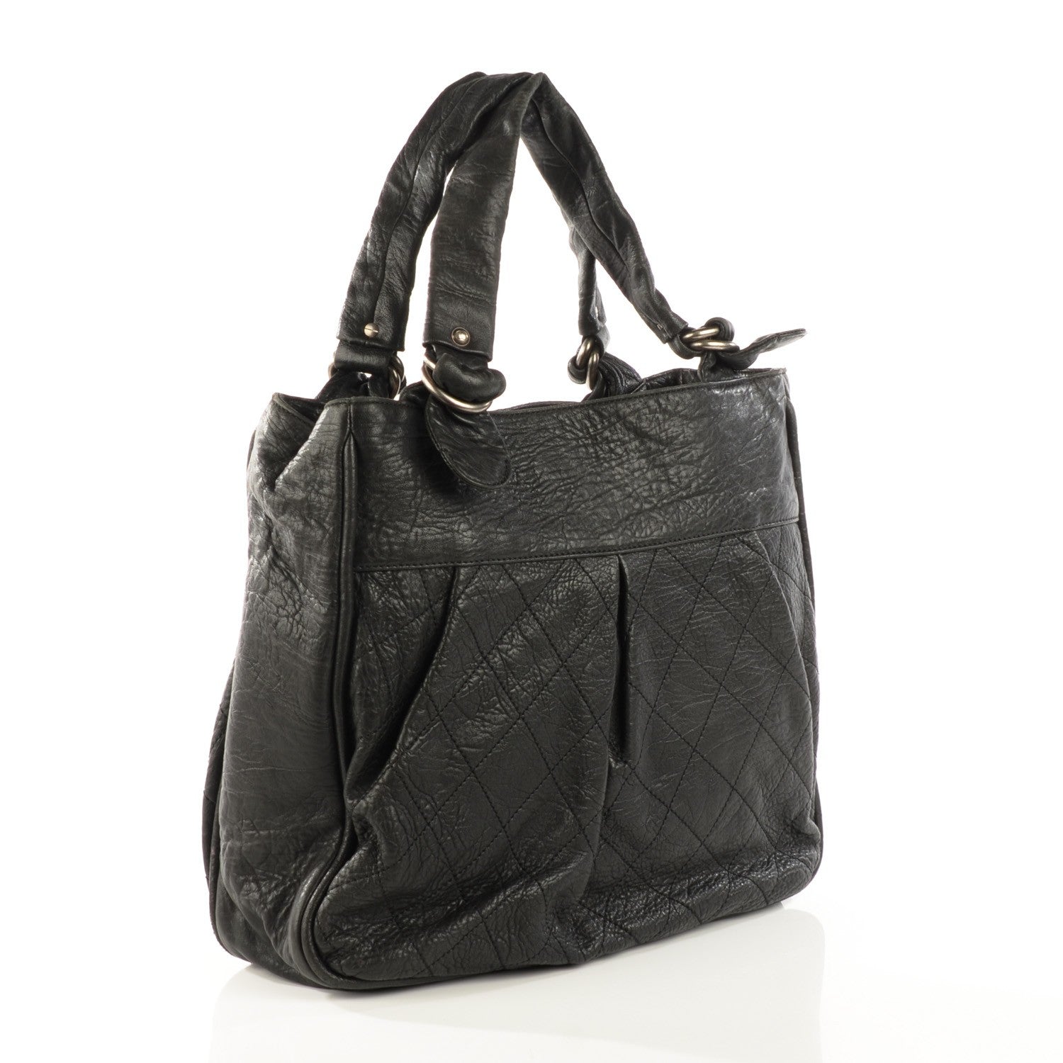 Chanel Distressed Lambskin Le Marais Tote Black 5 of 14