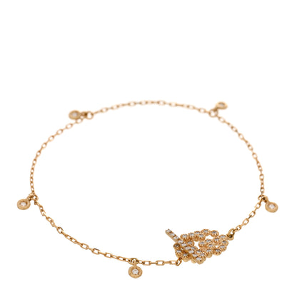 Gucci 18K Yellow Gold Diamond GG Running Bracelet 1 of 4