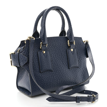 Burberry Signature Grain Small Clifton Bag Navy Blue 3 of 10