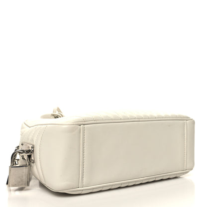 Prada Soft Calfskin Impunture Diagramme Top Handle Crossbody Bag Talco 4 of 11