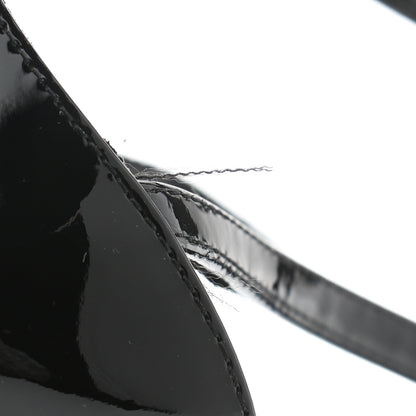 Saint Laurent Patent Cassandra 100 Sandals 38 Black 11 of 12