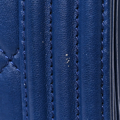 Chanel Lambskin Quilted New Medium Boy Flap Blue 9 of 9