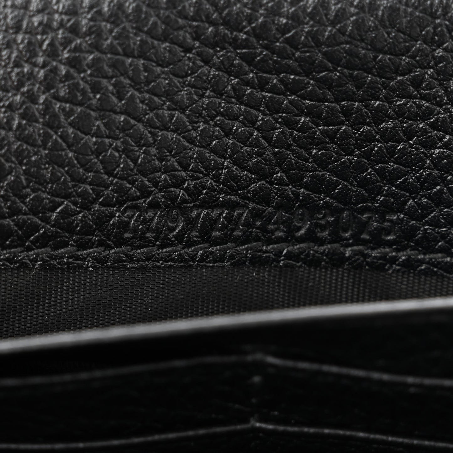 Calfskin GG Marmont Chain Wallet Bag Black