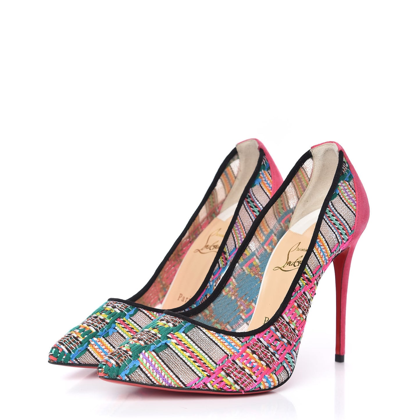 Lace Rete Tresse Suede Hippie Follies 100 Pumps 37.5 Multi