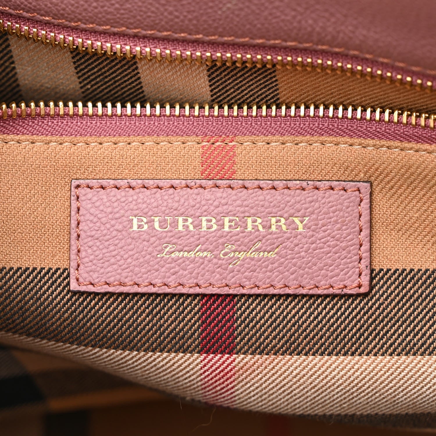Burberry Soft Grain Calfskin Medium Buckle Tote Dusty Pink 6 of 13