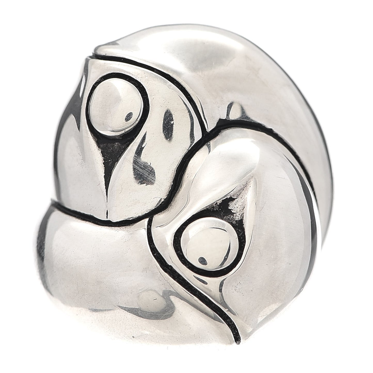 Sterling Silver Bamboo Twist Ring 53 6.25