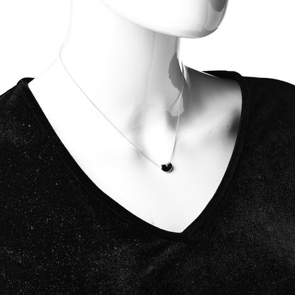 Tiffany Sterling Silver 12mm Elsa Peretti Bean Pendant Necklace 2 of 4