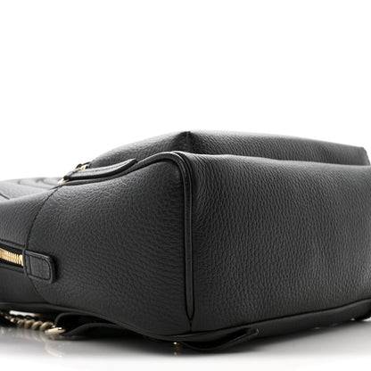 Gucci Pebbled Calfskin Soho Chain Backpack Black 9 of 15