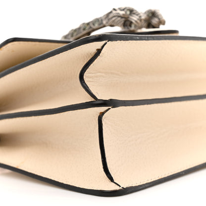 Gucci Textured Calfskin Crystal Bamboo Web Mini Dionysus Top Handle Bag Mystic White 9 of 21