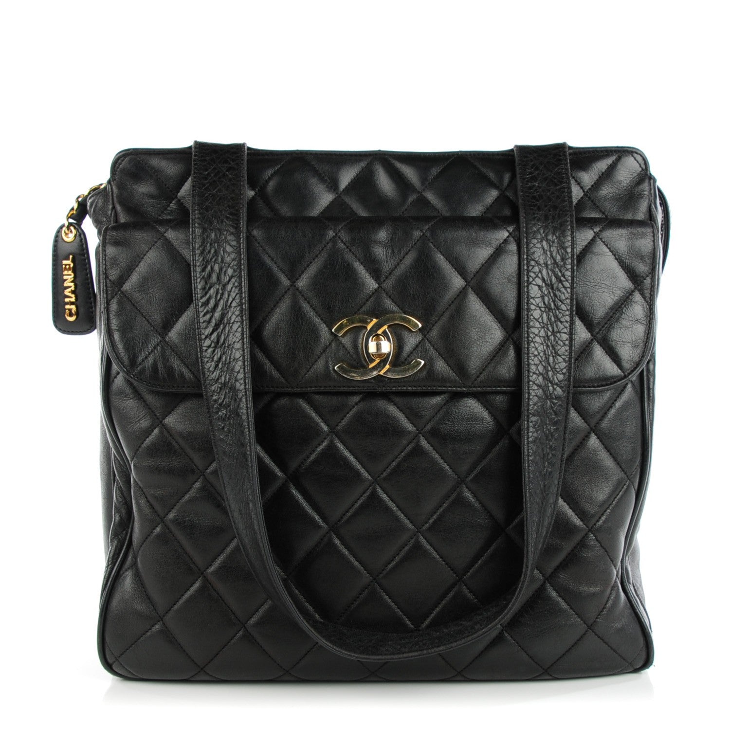 Chanel Lambskin Quilted Shoulder Bag Black 1 of 7