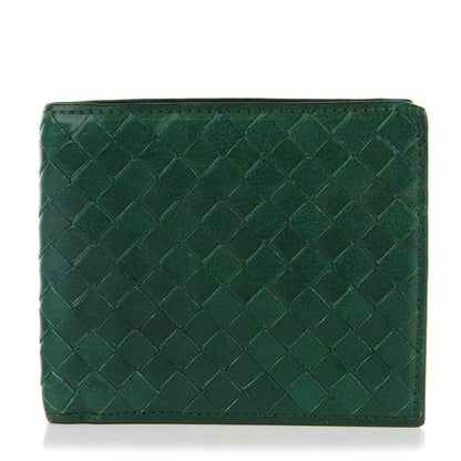 Bottega Veneta Nappa Intrecciato Bi-Fold Wallet Green 1 of 8