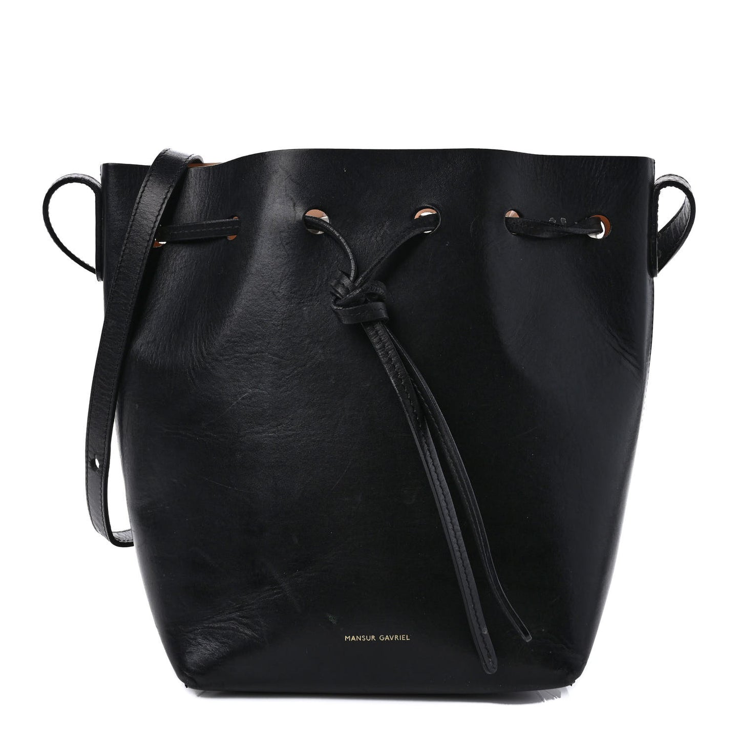 Calfskin Mini Bucket Bag Black Ballerina
