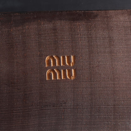 Miu Miu Suede Logo Slide Clogs 36 Cannella 8 of 10