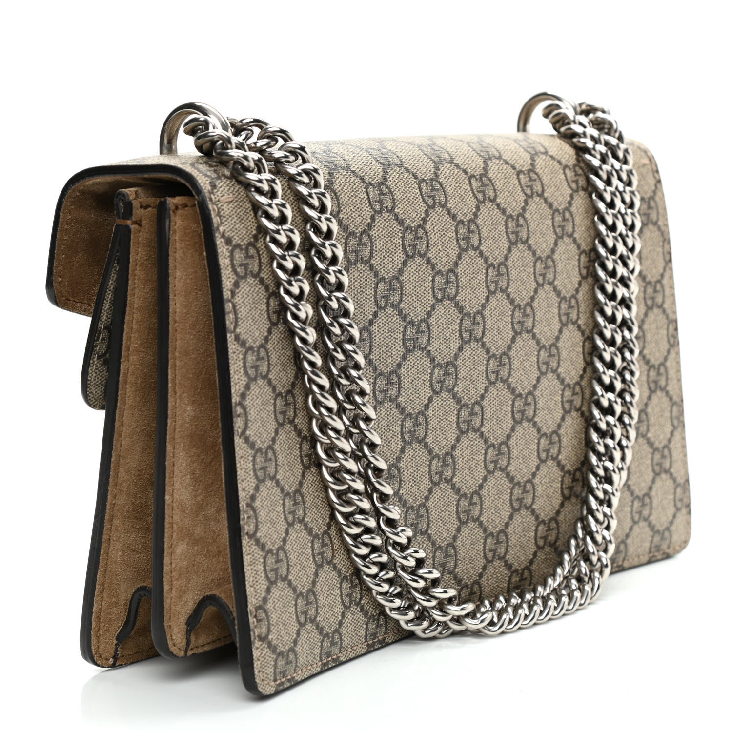 Gucci GG Supreme Monogram Small Dionysus Shoulder Bag Taupe 3 of 9