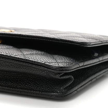 Chanel Caviar Quilted Wallet On Chain WOC Black 10 of 11