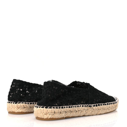 Chanel Lace Patent CC Espadrilles 40 Black 5 of 12