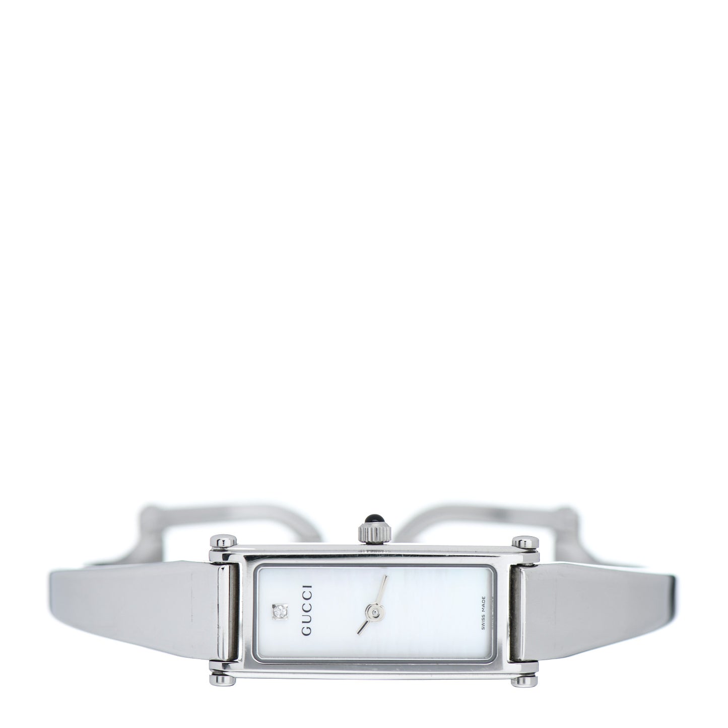 Stainless Steel Diamond Mother of Pearl 12mm 1500L Horsebit Quartz Watch