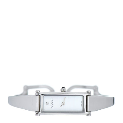 Gucci Stainless Steel Diamond Mother of Pearl 12mm 1500L Horsebit Quartz Watch 2 of 5