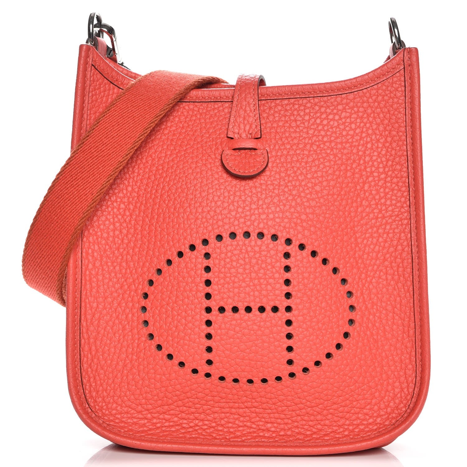 Hermes Taurillon Clemence Amazone Evelyne TPM Rouge Pivoine 1 of 8
