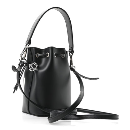 Fendi Vitello King F is Fendi Logo Embossed Mini Mon Tresor Bucket Bag Black 3 of 10