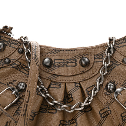 Balenciaga Coated Canvas BB Monogram Le Cagole Mini Purse With Chain Beige Brown 7 of 10