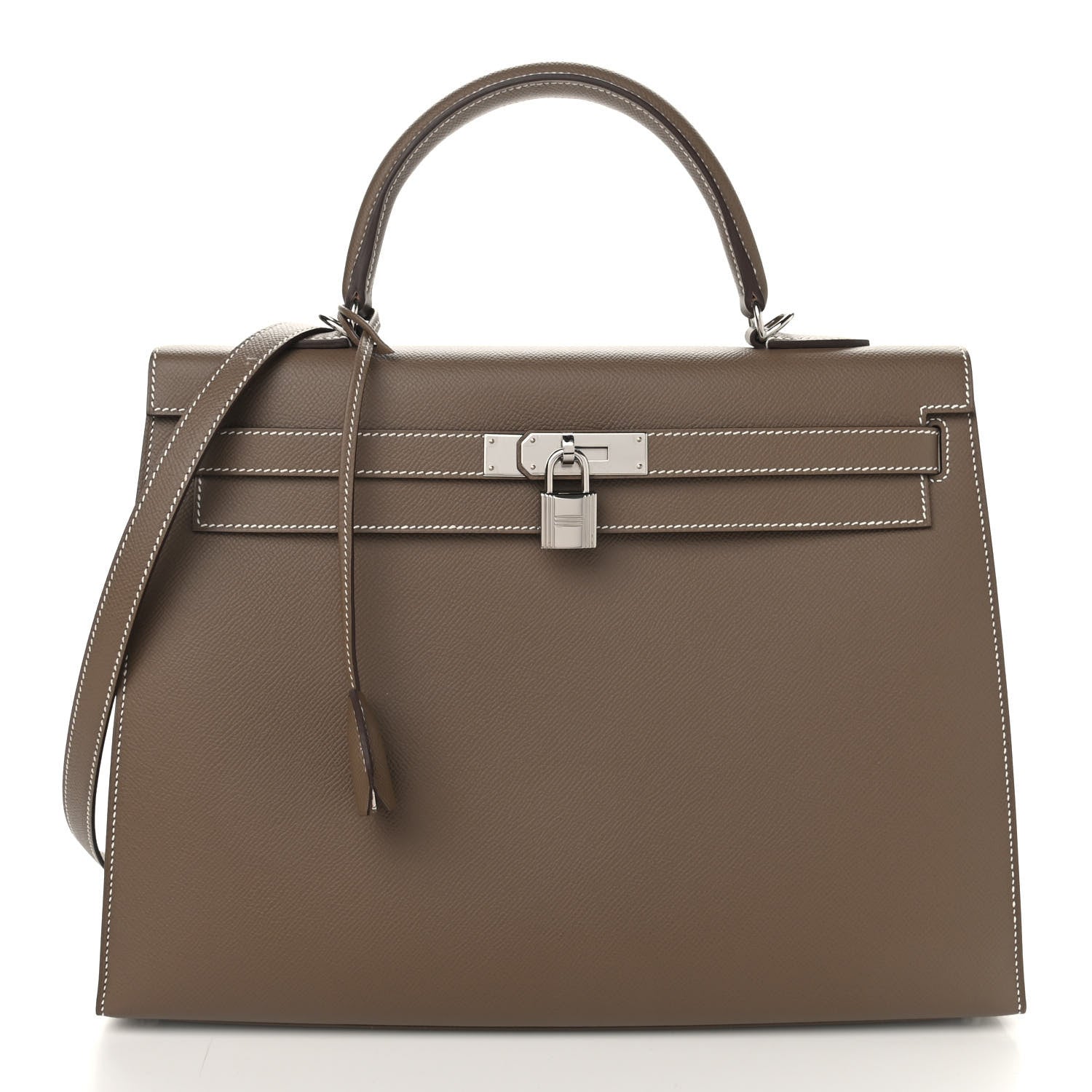 Hermes Epsom Horseshoe Kelly Sellier 35 Etoupe 1 of 10
