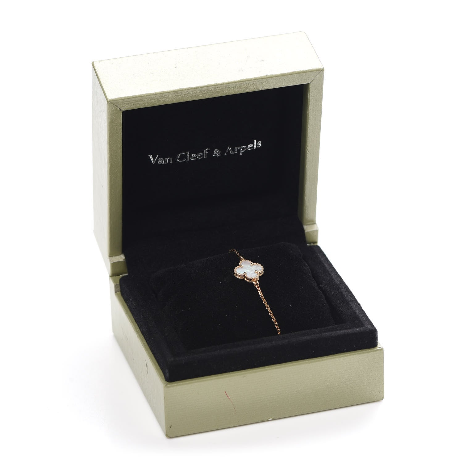 Van Cleef & Arpels 18K Yellow Gold Mother of Pearl Sweet Alhambra Bracelet 7 of 7