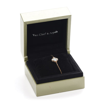 Van Cleef & Arpels 18K Yellow Gold Mother of Pearl Sweet Alhambra Bracelet 7 of 7
