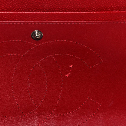 Chanel Caviar Quilted Jumbo Double Flap Red 14 of 18