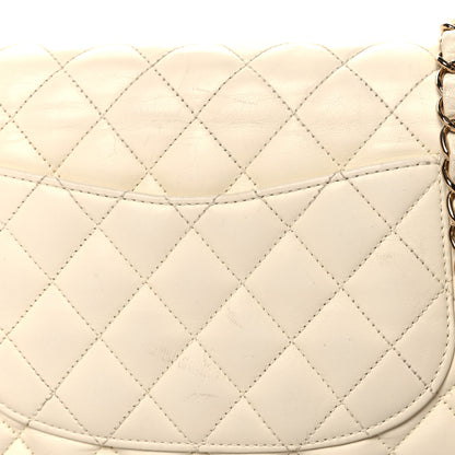 Chanel Lambskin Quilted Medium Double Flap White 12 of 15