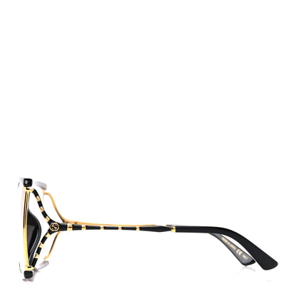 Gucci Acetate Metal Square Glasses GG0592SK Black 3 of 7
