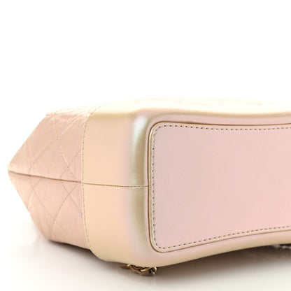 Chanel Iridescent Lambskin Calfskin Small Quilted Gabrielle Backpack Light Pink 9 of 11