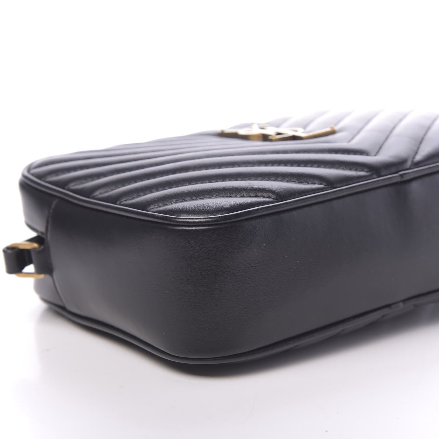 Saint Laurent Calfskin Matelasse Monogram Lou Camera Bag Black 7 of 9
