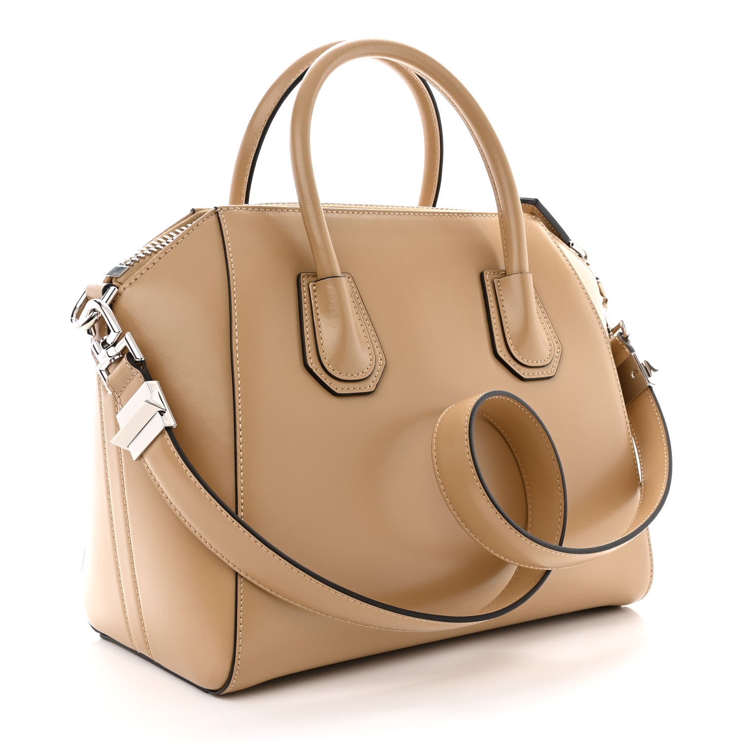 Givenchy Shiny Lord Calfskin Small Antigona Beige Cappuccino 3 of 10