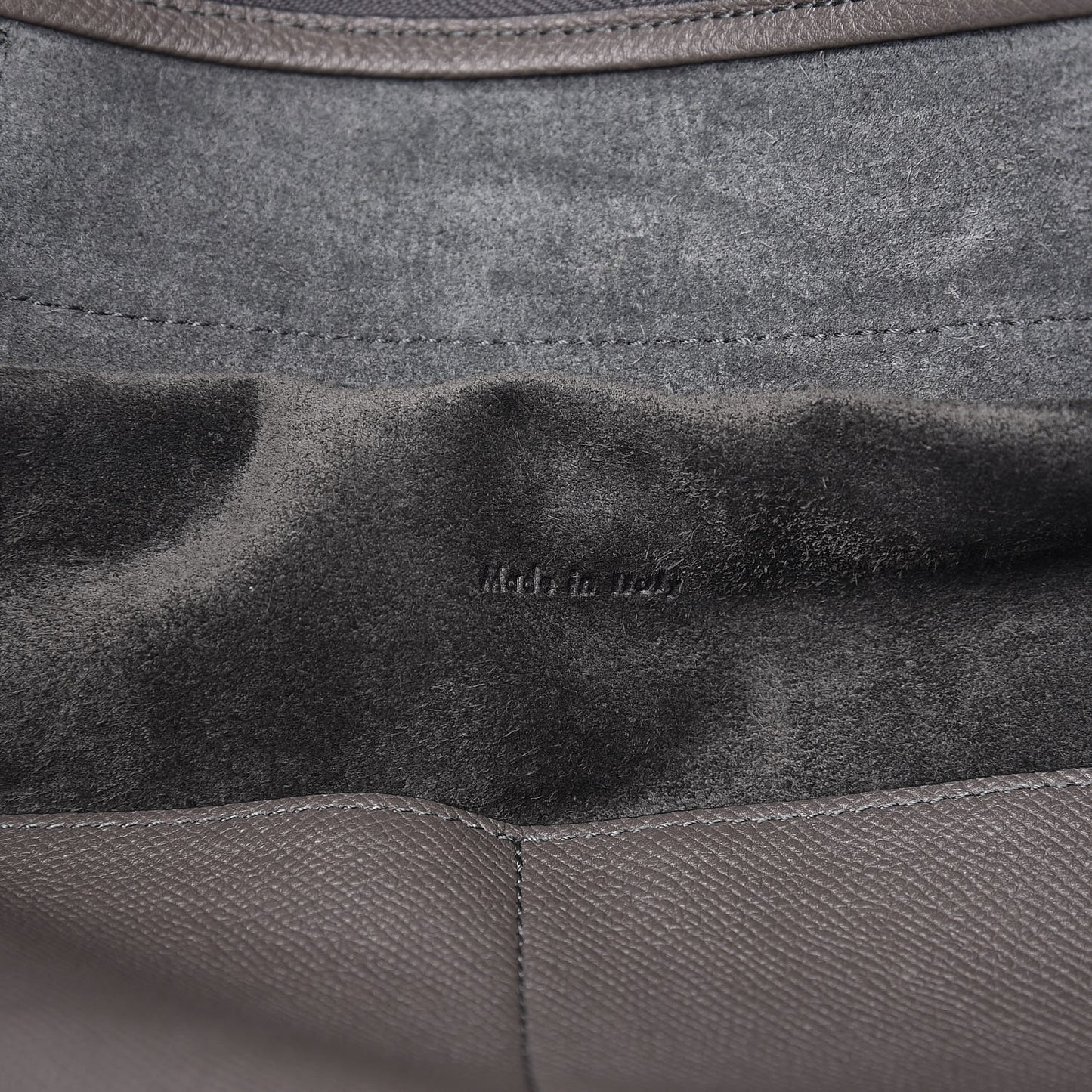 Grained Calfskin Mini Belt Bag Grey