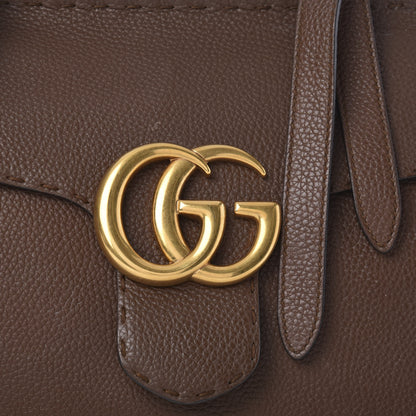 Gucci Calfskin Small GG Marmont Top Handle Bag Brown 14 of 16