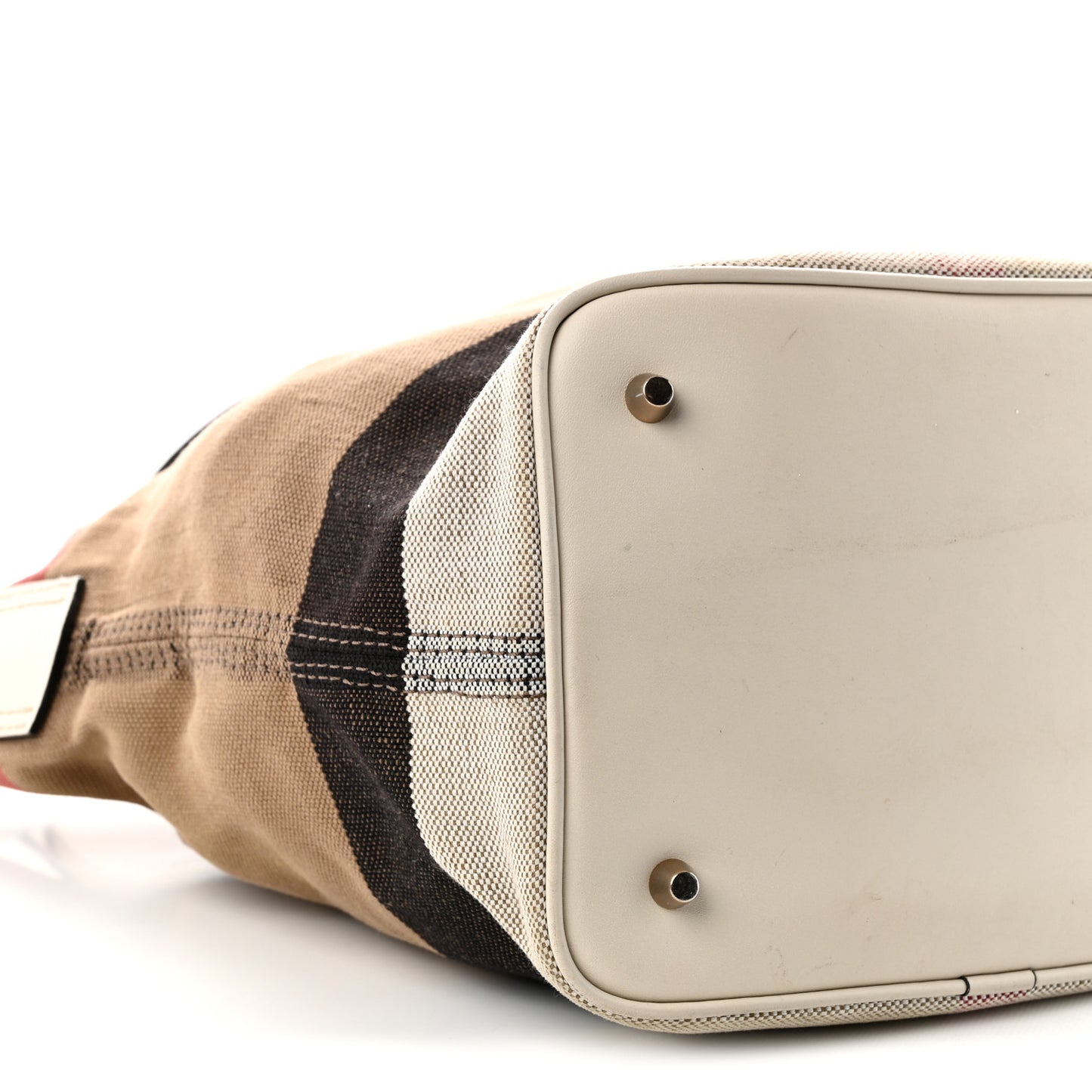 Canvas Mega Check Small Ashby Hobo White