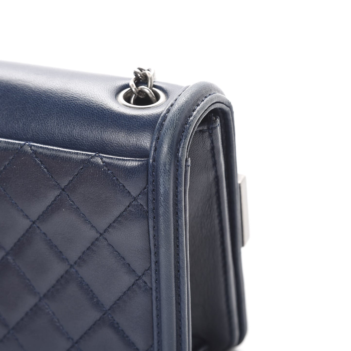 Plexiglass Patent Mini Boy Brick Flap Navy
