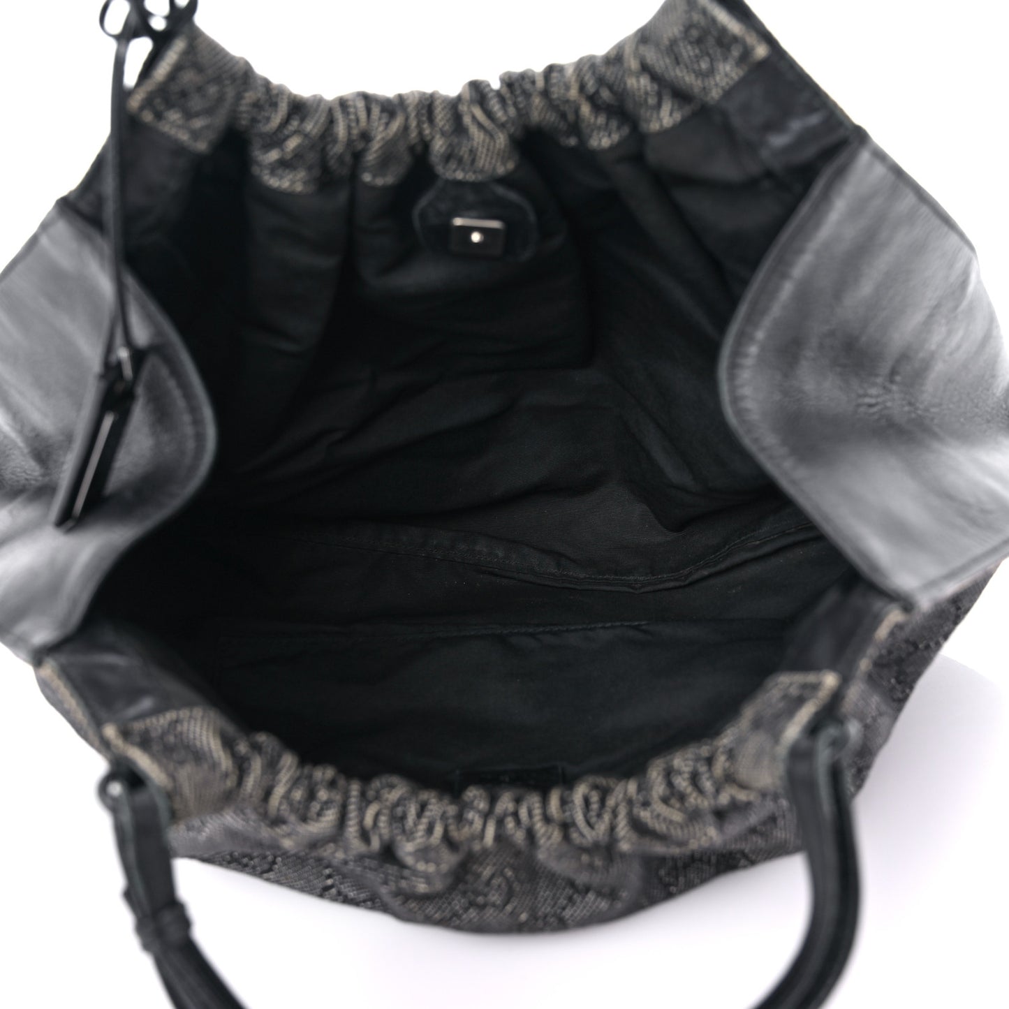 Denim Monogram Hobo Black