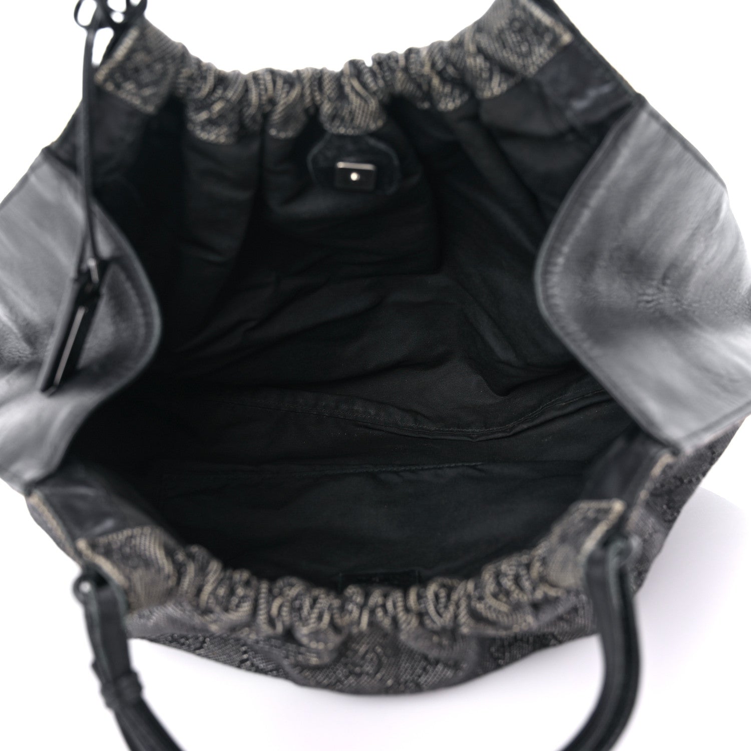 Gucci Denim Monogram Hobo Black 4 of 11