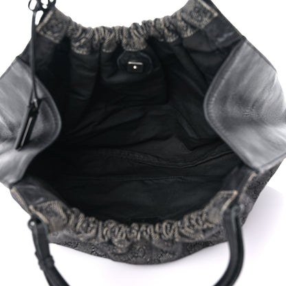Gucci Denim Monogram Hobo Black 4 of 11