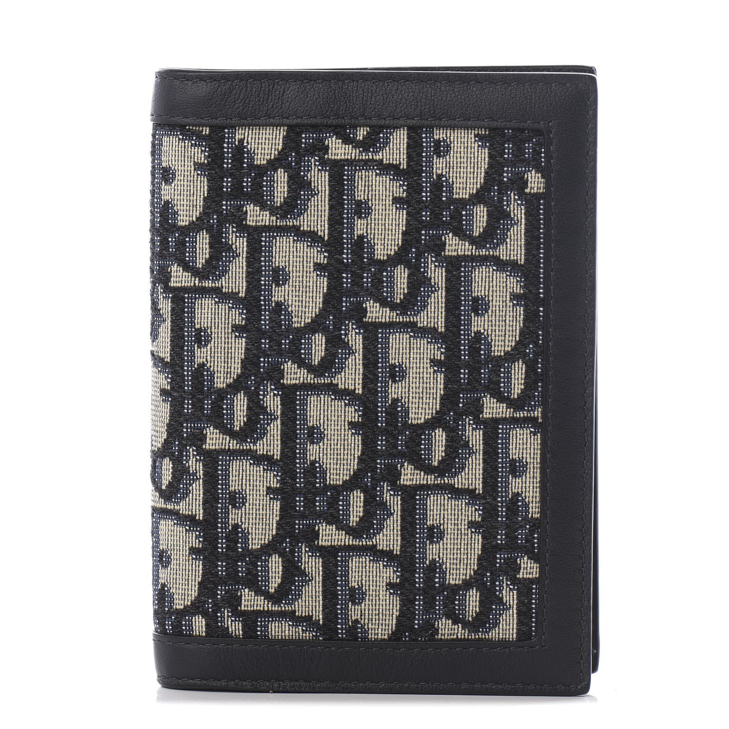 Christian Dior Calfskin Oblique Passport Holder Blue 1 of 7
