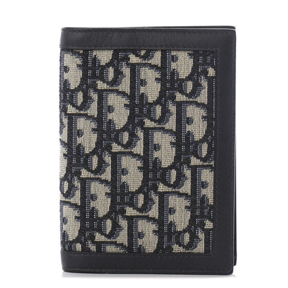 Christian Dior Calfskin Oblique Passport Holder Blue 1 of 7